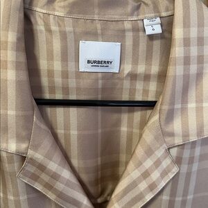 Burberry Check Silk Camp Shirt (Large)